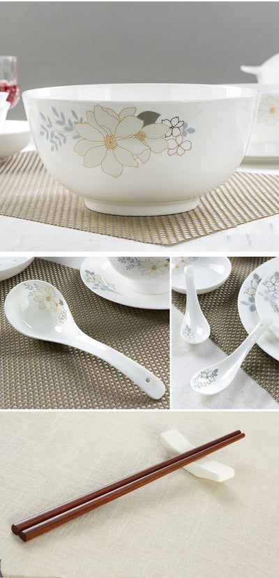 Juego de Vajilla de Porcelana Fina Estilo Europeo - Platos y Boles - Image 10