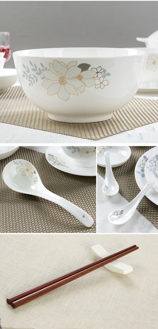 Juego de Vajilla de Porcelana Fina Estilo Europeo - Platos y Boles - Image 10