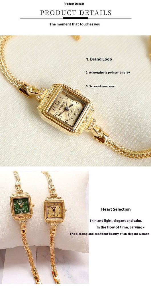 Reloj de Pulsera Cuadrado Retro Elegante con Banda Fina - Image 12