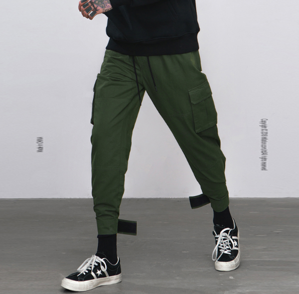 Pantalones Harén Cargo Hip Hop con Múltiples Bolsillos - Estilo Urbano Relajado - Image 9