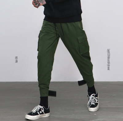 Pantalones Harén Cargo Hip Hop con Múltiples Bolsillos - Estilo Urbano Relajado - Image 9