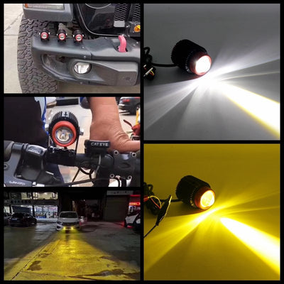 Faro Reflector LED para Moto 'Cañón de Acero' con Lente - Image 2