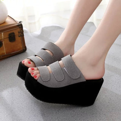 Sandalias Plataforma Coreanas con Velcro - Tacón Alto Esmerilado para Primavera Verano - Image 5