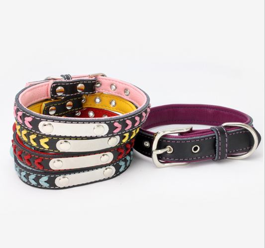 Collar para Perro de Acero Inoxidable con Grabado Láser