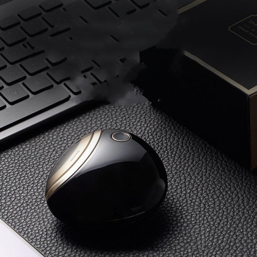 White egg-shaped electric nail clippers trimmer with a gold-toned accent and a single control button. - Image 4