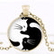 Collar Colgante Gato Yin & Yang