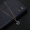 Juego de Joyas Nupciales Cristal Diamante: Collar y Aretes para Novia