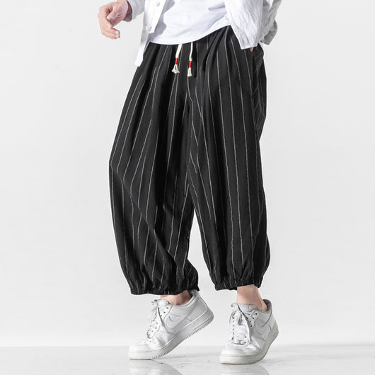 Pantalones Casuales Hombre Estilo Chino en Algodón y Lino - Image 3