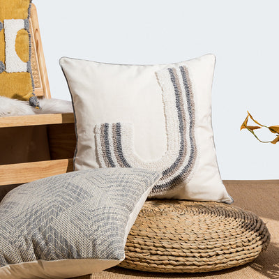Funda de Almohada Terciopelo Loop Estilo Minimalista - Image 6