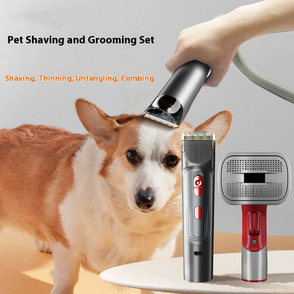 Kit Completo de Aseo para Perros y Gatos con Cabezal de Succión y Peine