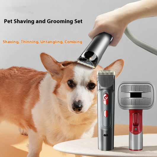 Kit Completo de Aseo para Perros y Gatos con Cabezal de Succión y Peine