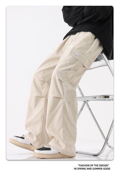 Pantalones Cargo Plisados Retro Americana - Estilo High Street para Parejas - Image 16