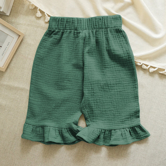 Shorts de Algodón con Volantes para Niñas - Versátiles y Cómodos - Image 16