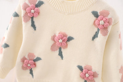 Suéter Infantil con Flores Delicadas - Prenda Base Versátil - Image 16