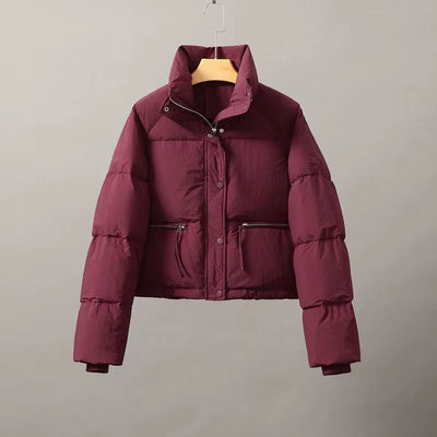 Abrigo de Algodón Grueso con Cuello Alto - Versátil y Cómodo - Image 6