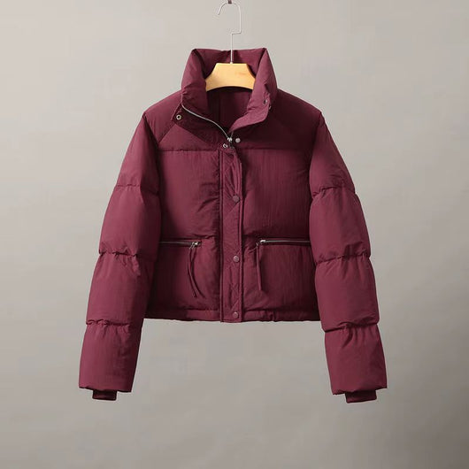 Abrigo de Algodón Grueso con Cuello Alto - Versátil y Cómodo - Image 6