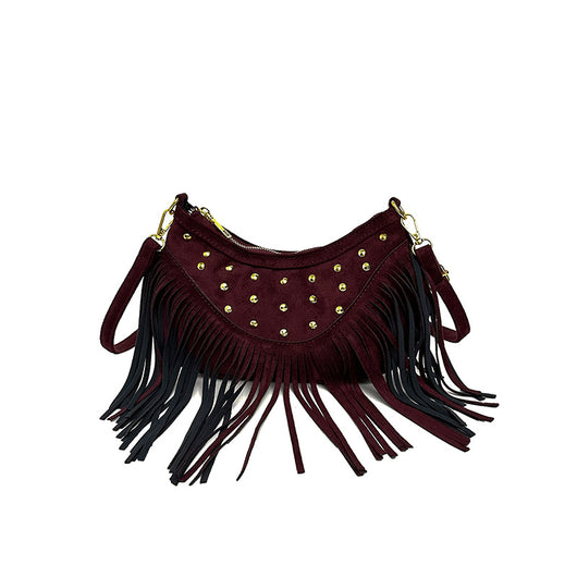 Bolsa Mensajera Retro Casual con Flecos y Remaches de Gran Capacidad - Image 5