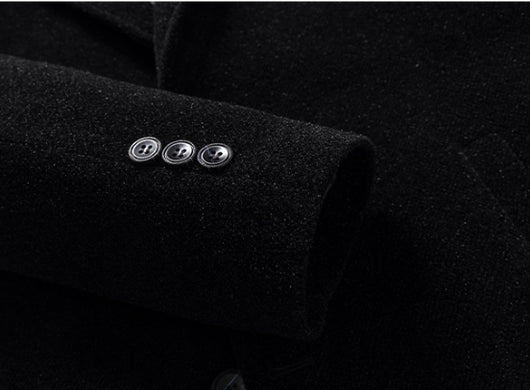 Abrigo Elegante para Hombre en Lana y Terciopelo Visón - Image 13