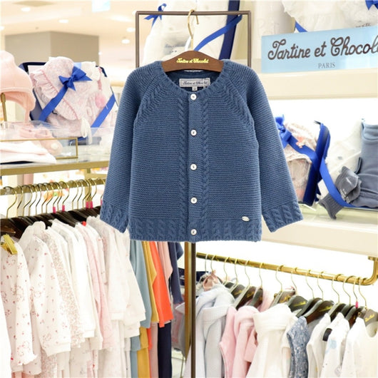Conjunto de Dos Piezas: Cardigan y Vestido Floral con Cuello Volante para Niña - Image 8