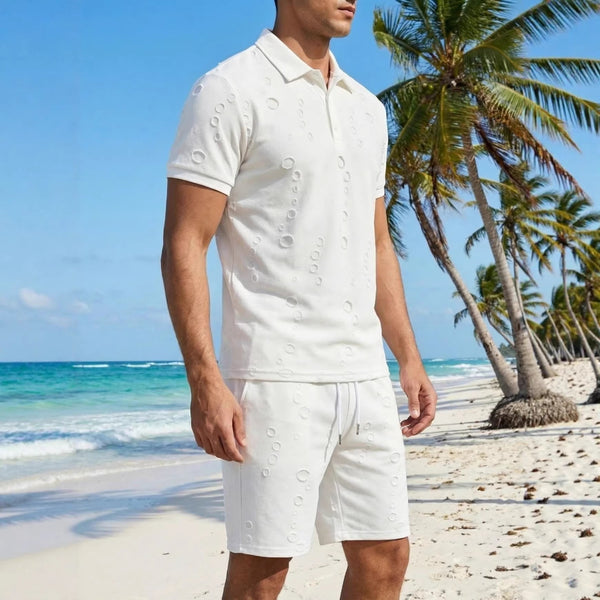 Polo Deportivo Hombre Efecto Desgastado con Botones - Estilo Verano