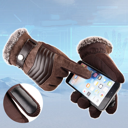 Guantes de Cuero Cálidos Impermeables para Motocicleta - Image 14