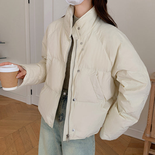Chaqueta Acolchada Corta con Cuello Parado para Mujer - Image 6