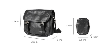 Bolsa de Cuero para Hombre con Correa Cruzada Ajustable - Image 7