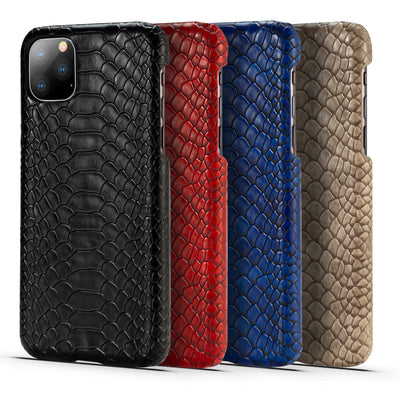 Funda para Celular de Cuero PU con Patrón Piel de Serpiente