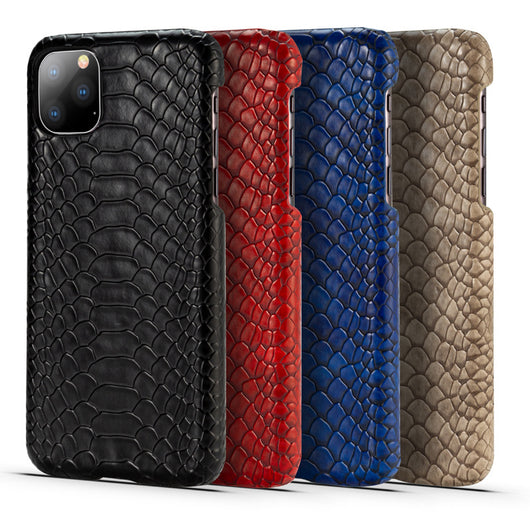 Funda para Celular de Cuero PU con Patrón Piel de Serpiente
