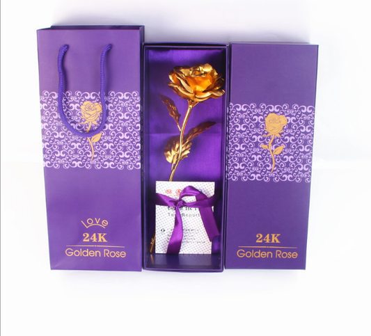 Rosa Dorada Eterna - Regalo Perfecto