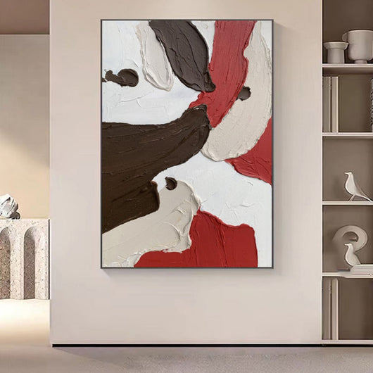 Cuadro Abstracto Moderno Óleo sobre Lienzo - Arte Texturizado Bloques de Color para Decoración del Hogar - Image 9