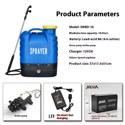 Pulverizador de Alta Presión Tipo Mochila con Control de Velocidad Eléctrico - Image 7