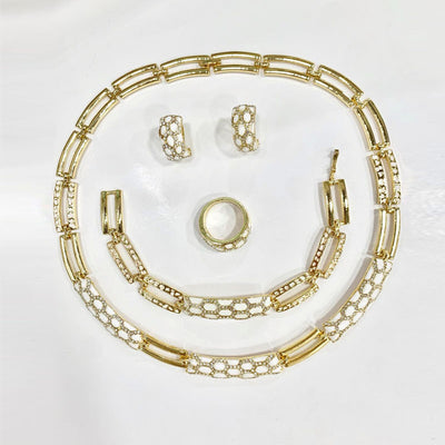 Juego de Aretes y Collar de Diamantes Estilo Coreano - Image 13