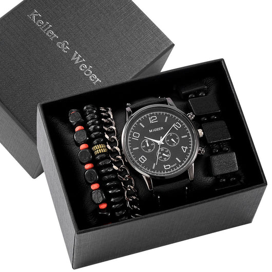 Conjunto de Regalo Reloj de Moda para Hombre con Pulsera Cuarzo - Image 5