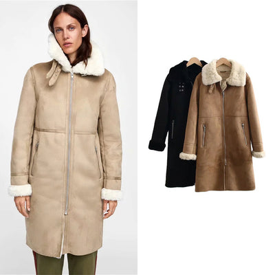 Abrigo Largo de Algodón Casual Estilo Europeo para Mujer - Image 6