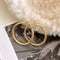 Silver Classic Versatile Glossy Earring Diameter Gold
