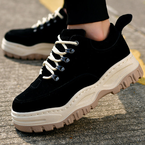 Zapatos Retro con Plataforma para Hombre - Estilo Versátil
