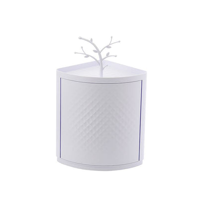 Organizador de Maquillaje Giratorio para Baño - Estante de Almacenamiento Montado en Pared - Image 6