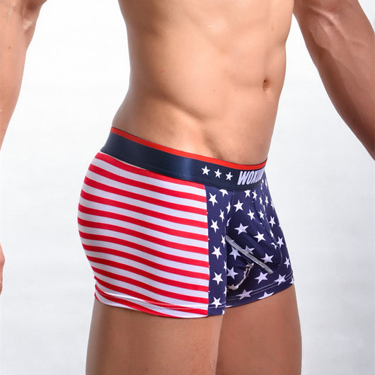 Bóxers Estampados con Bandera Americana de Costilla Elástica - Image 4