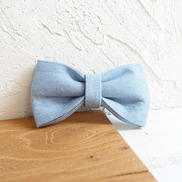 Moño Elegante Doble Capa para Perros en Azul