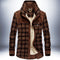 Chaqueta de Invierno para Hombre Acolchada Térmica Algodón Puro a Cuadros