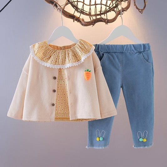 Conjunto de Tres Piezas Casual para Niñas