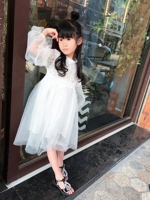 Vestido Princesa Niña Manga Larga Otoño - Encaje Elegante - Image 10