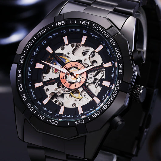 Reloj Automático de Acero Tungsteno para Hombre - Elegancia Mecánica