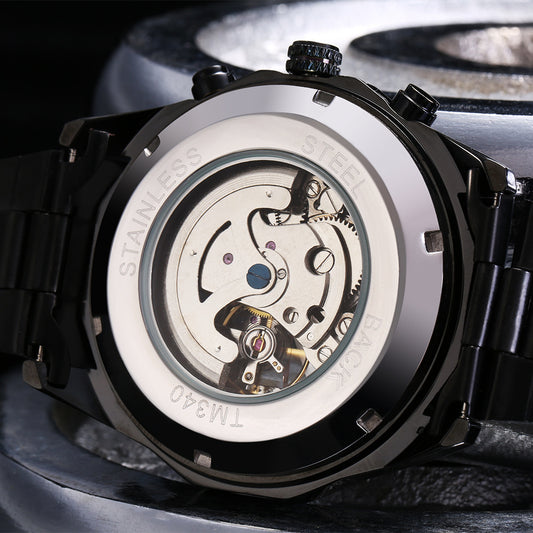Reloj Automático de Acero Tungsteno para Hombre - Elegancia Mecánica - Image 2