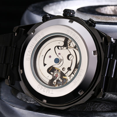 Reloj Automático de Acero Tungsteno para Hombre - Elegancia Mecánica - Image 2