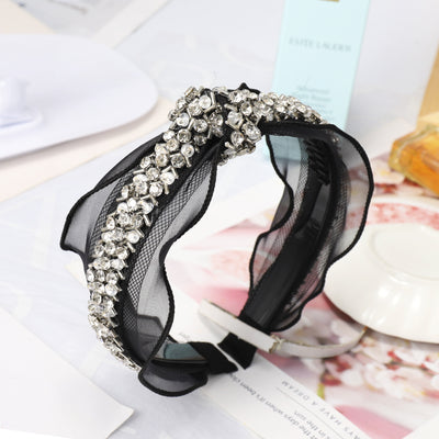 Diadema de Encaje con Perlas y Cristales - Image 9