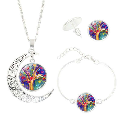 Aretes Árbol de la Vida con Piedras Preciosas - Image 10
