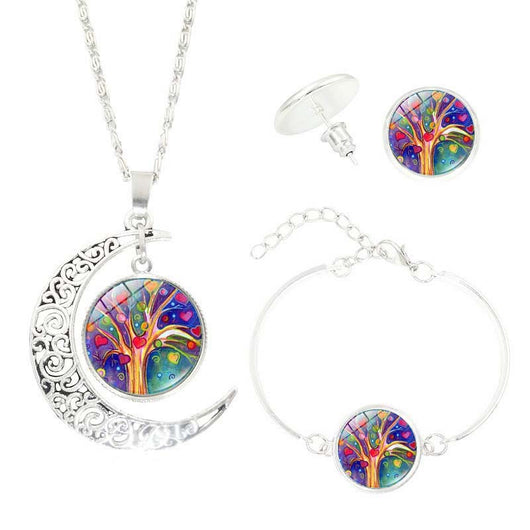 Aretes Árbol de la Vida con Piedras Preciosas - Image 10