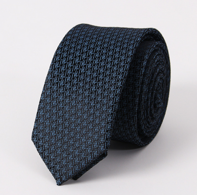 Corbata Delgada Coreana Formal Jacquard Poliéster Seda para Hombre - Image 5